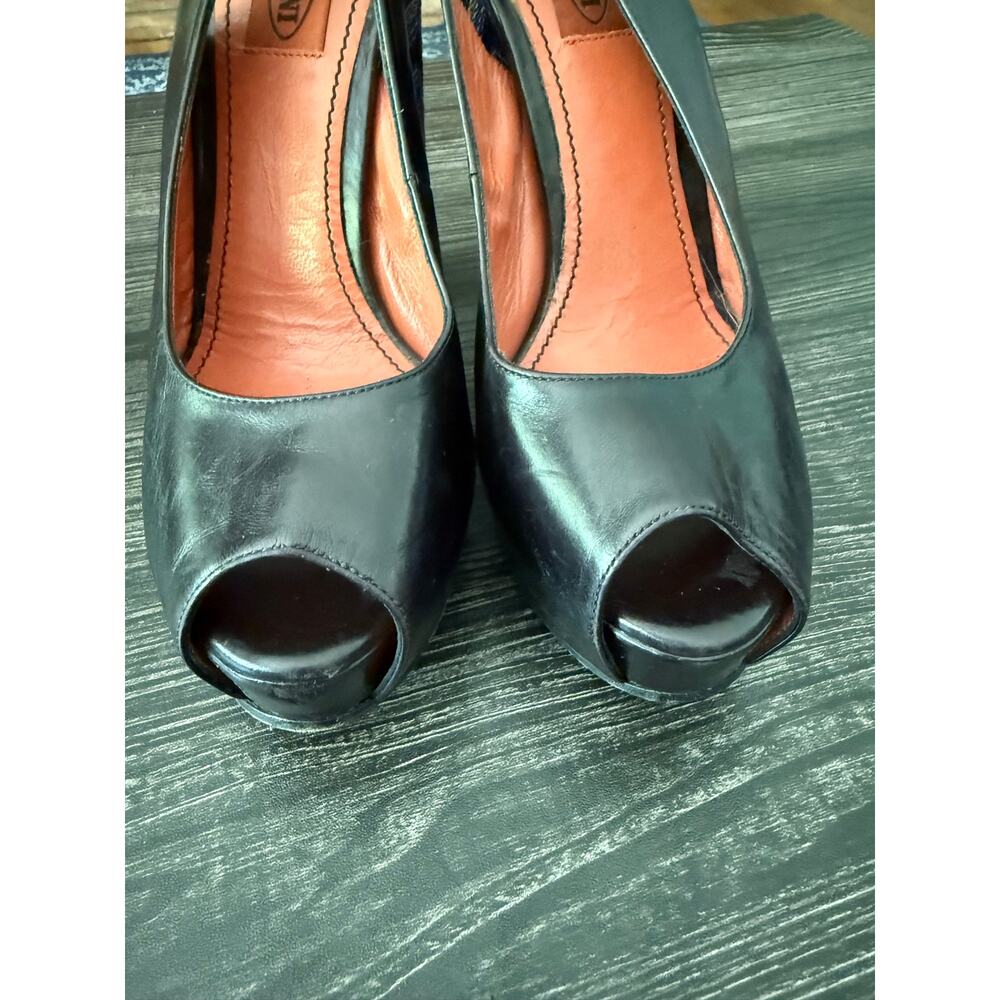 MISSONI Made in Italy Platform Slingback Purple Peep Toe Heels Sz. 37 - Picture 7 of 8